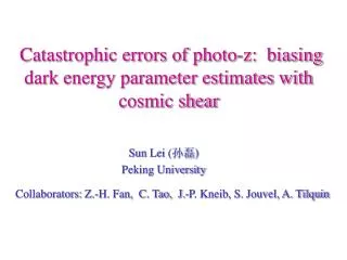 Catastrophic errors of photo-z: biasing dark energy parameter estimates with cosmic shear