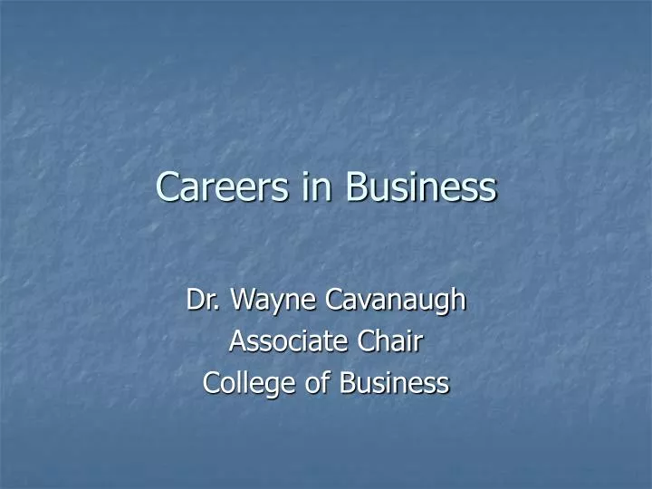 careers in business
