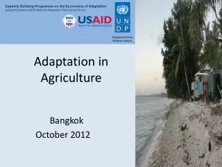 Adaptation in Agriculture