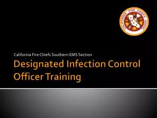 Designated Infection Control Officer Training