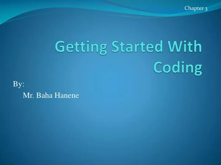 getting started with coding