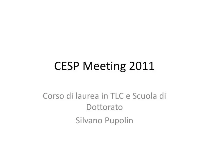 cesp meeting 2011
