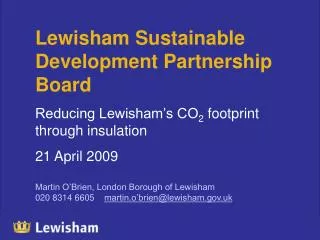 Lewisham Sustainable Development Partnership Board