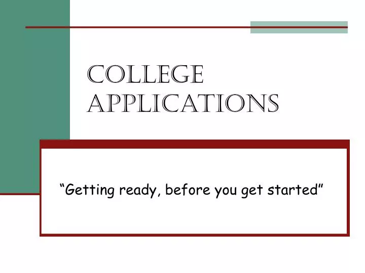college applications