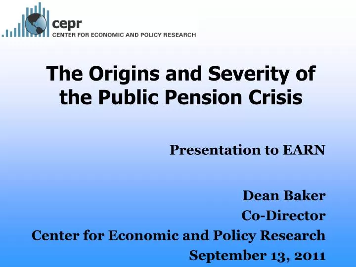 the origins and severity of the public pension crisis