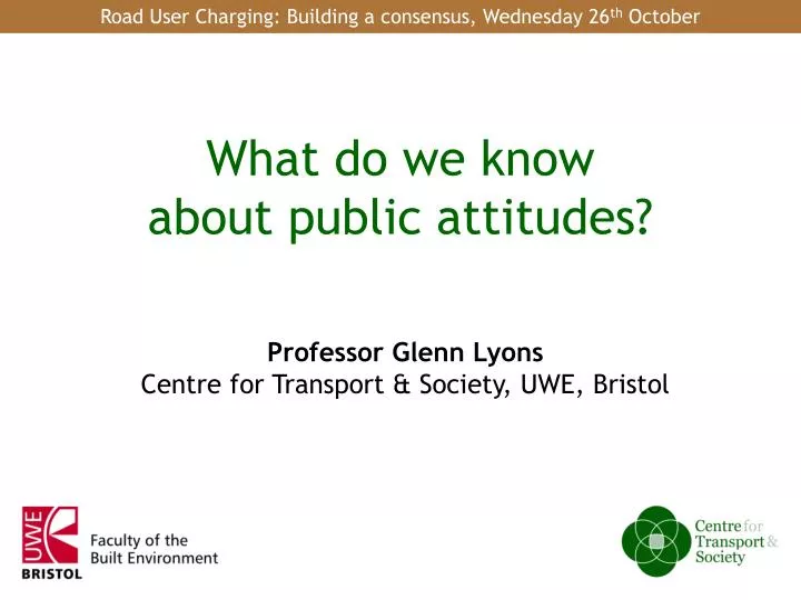 what do we know about public attitudes