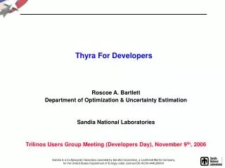 Thyra For Developers