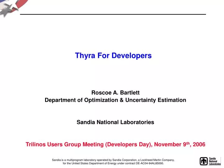 thyra for developers