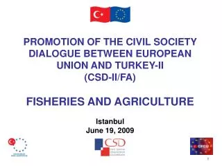 P ROMOTION OF THE CIVIL SOCIETY DIALOGUE BETWEEN EUROPEAN UNION AND TURKEY -II (CSD-II/FA)