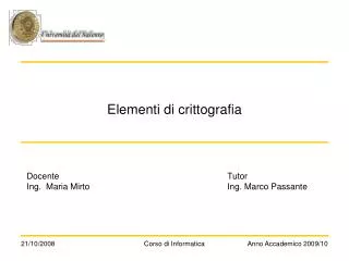elementi di crittografia