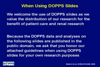 When Using DOPPS Slides