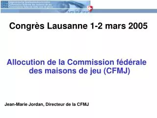 congr s lausanne 1 2 mars 2005