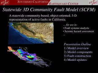 Statewide 3D Community Fault Model (SCFM)