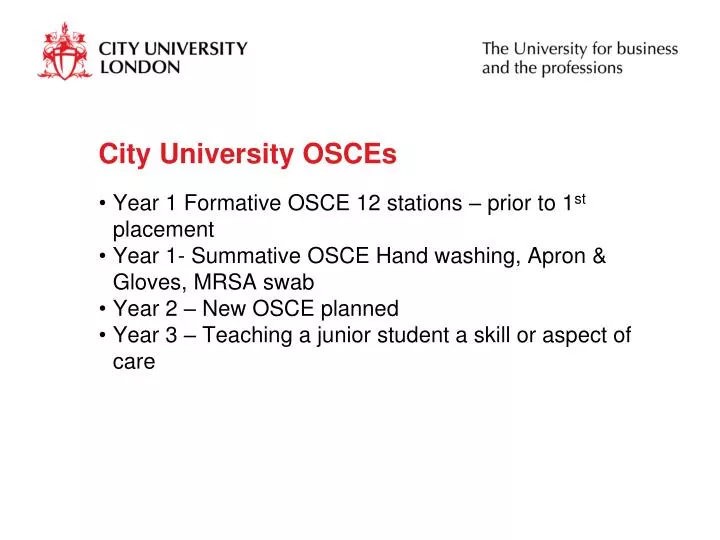 city university osces