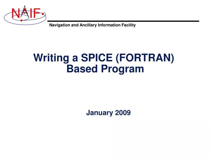 writing a spice fortran based program