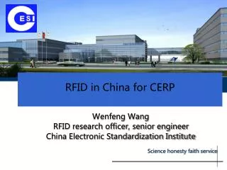 RFID in China for CERP