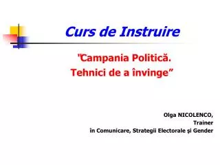 curs de instruire