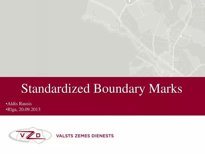 standardized boundary m ark s