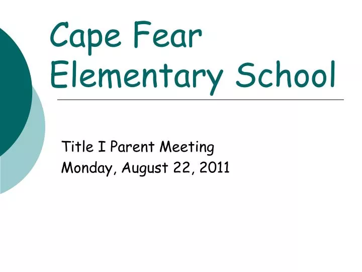 cape fear elementary school