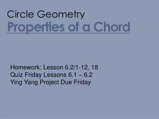 Properties of a Chord