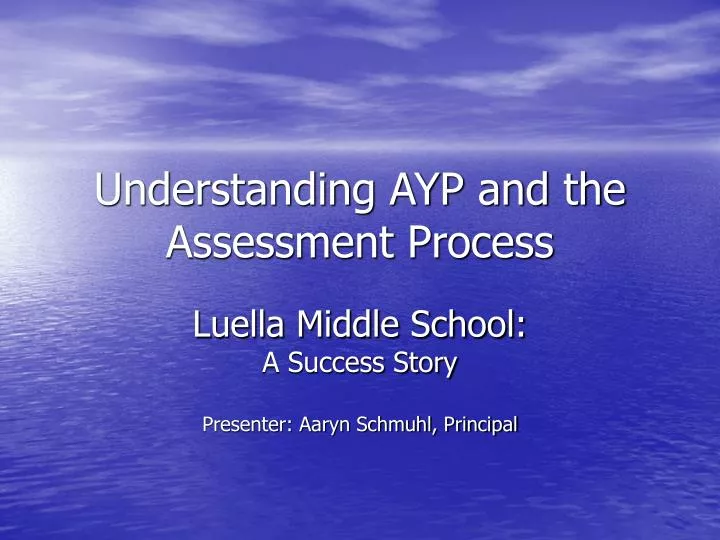 understanding ayp and the assessment process