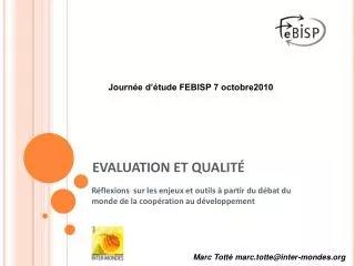 evaluation et qualit
