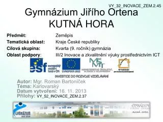 gymn zium ji ho ortena kutn hora