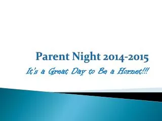 Parent Night 2014-2015