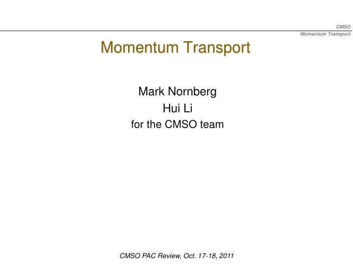 momentum transport