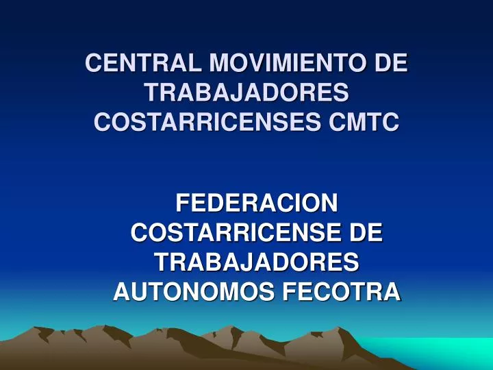 central movimiento de trabajadores costarricenses cmtc