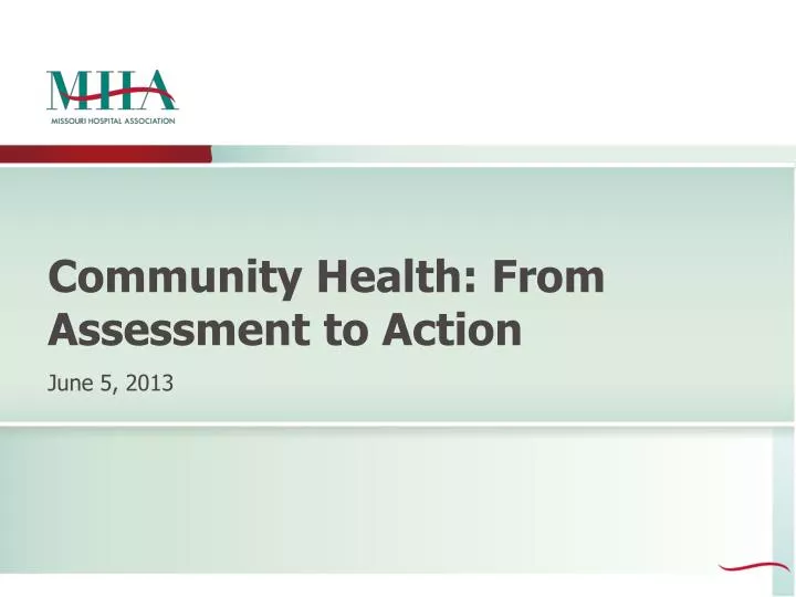 community health from assessment to action