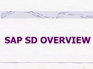 SAP SD OVERVIEW