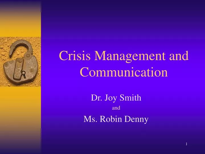 crisis management and communication