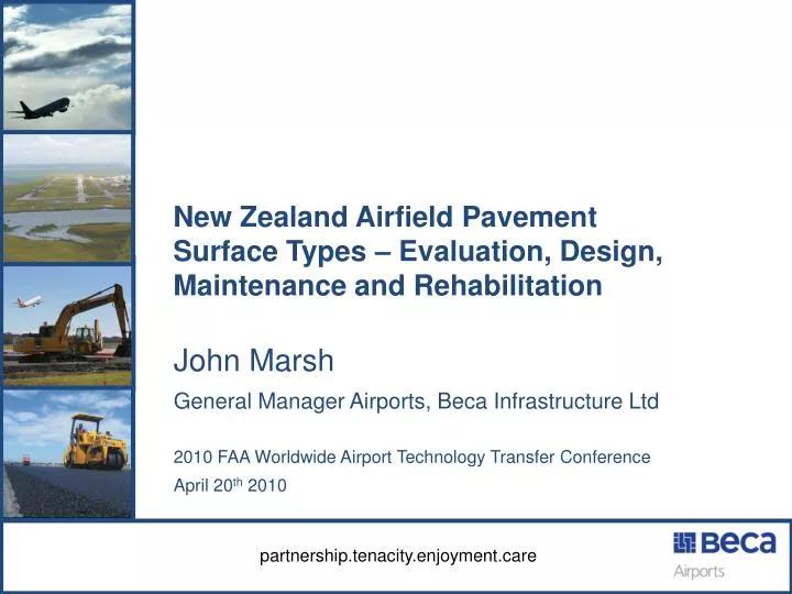 new zealand airfield pavement surface types evaluation design maintenance and rehabilitation