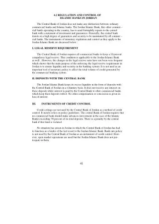 4.2 REGULATION AND CONTROL OF 			ISLAMIC BANKS IN JORDAN