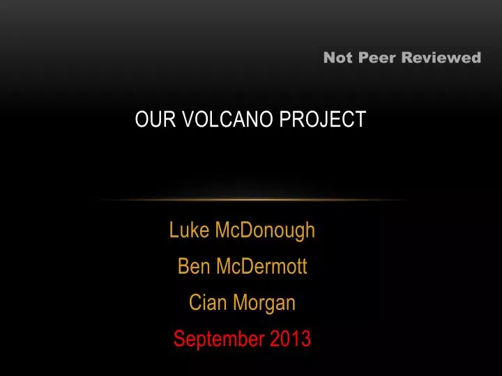our volcano project