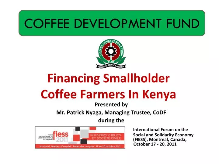 financing smallholder coffee farmers in kenya