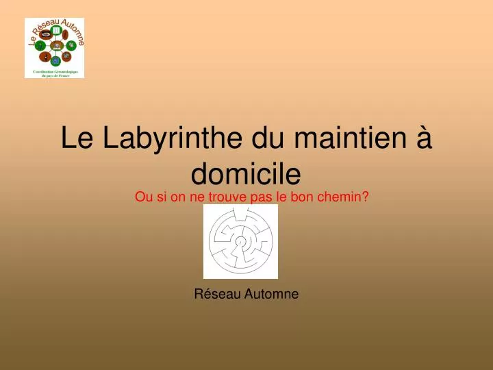 le labyrinthe du maintien domicile