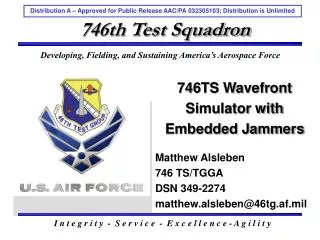 746TS Wavefront Simulator with Embedded Jammers