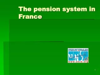 The pension system in France
