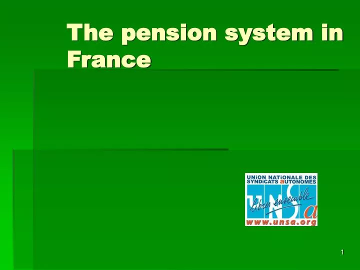 the pension system in france