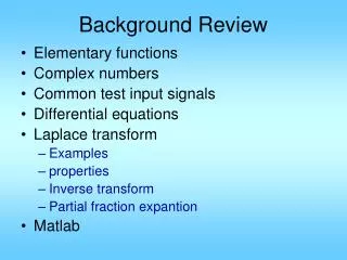 Background Review
