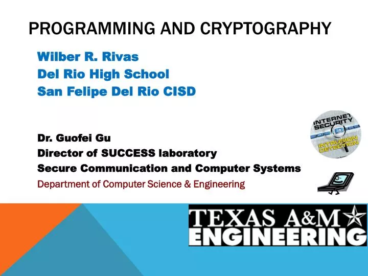 programming and cryptography