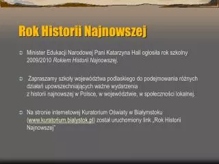 rok historii najnowszej
