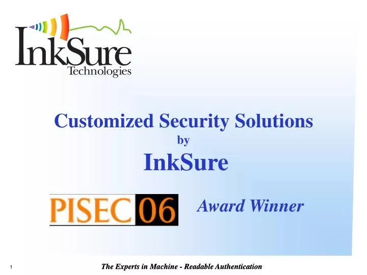 customized security solutions by inksure