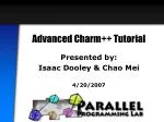 Advanced Charm++ Tutorial - slide 1
