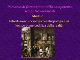 percorso di formazione sulla competenza semantico lessicale