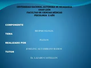 universidad nacional autonoma de nicaragua unan le n facultad de ciencias m dicas psicologia ii a o