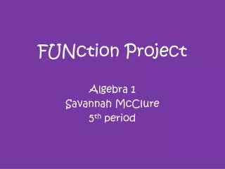 FUNction Project