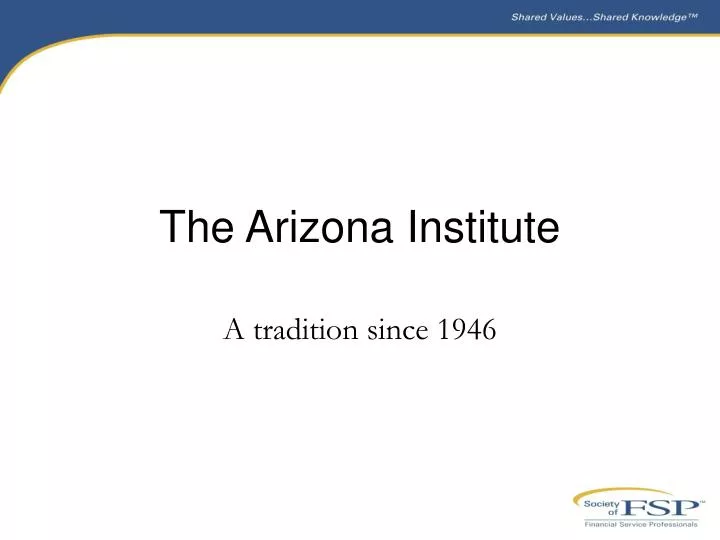 the arizona institute